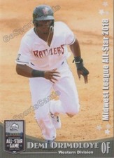 2018 Midwest League All Star W Demi Orimoloye RC Rookie Brewers Canada