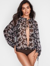 NWT Victoria s Secret Chiffon Bodysuit Size Small