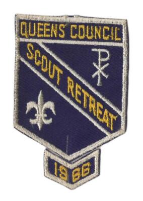 1966 Scout Retreat Queens Council BSA Patch  WH Bdr. [VA-3349]