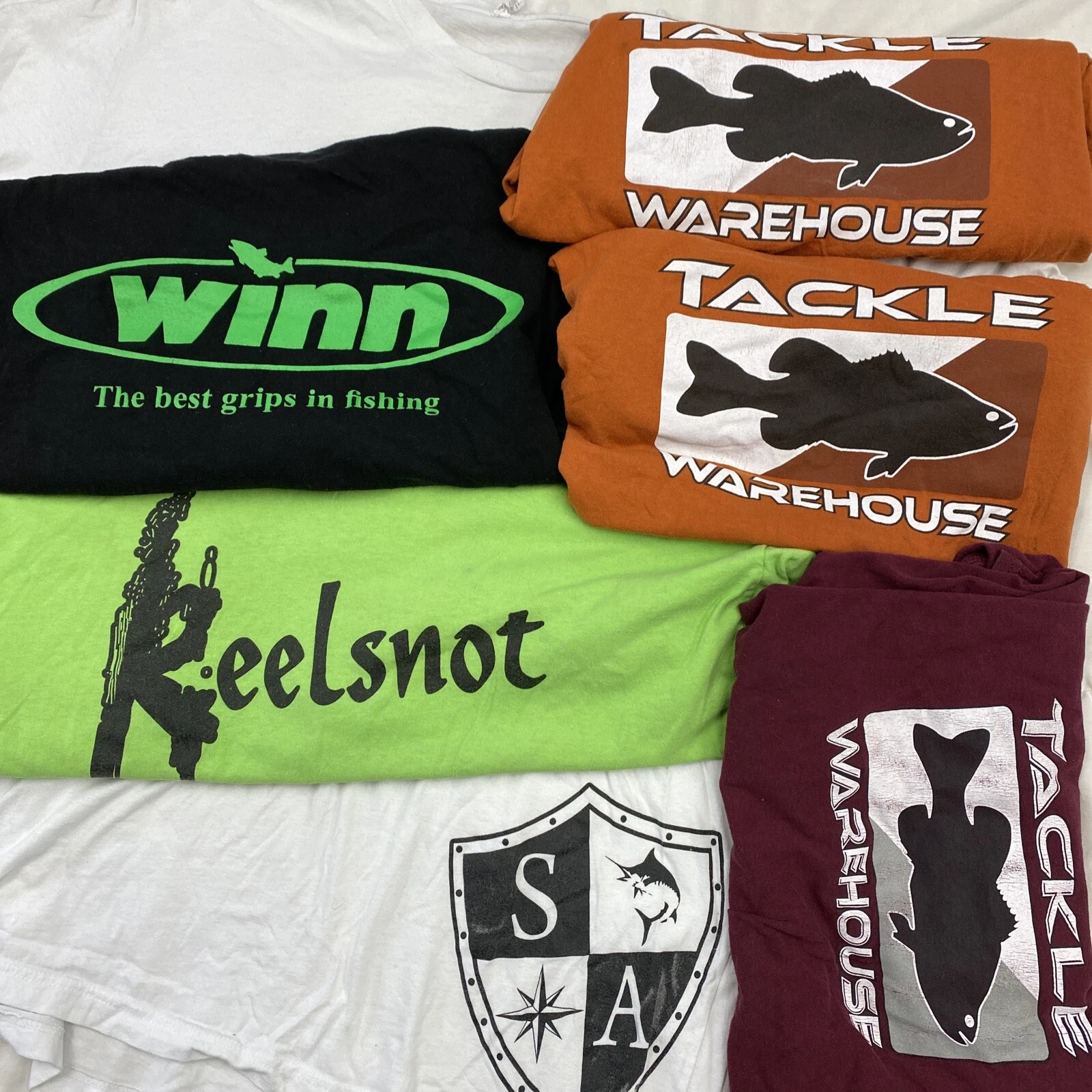 6- Fishing Shirts All XXL - Great Work Shirts! - Some Strained - Fast Shipping!