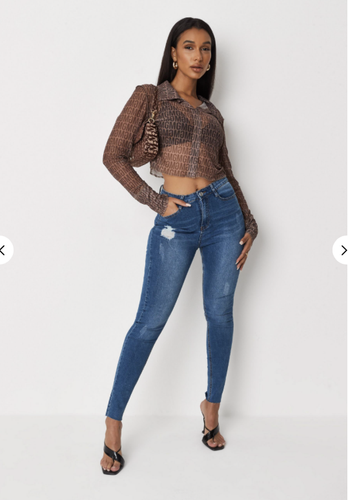 clean distressed skinny jeans Size 