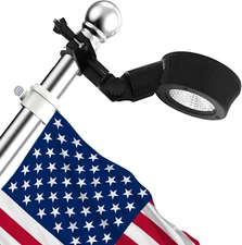 Solar Flag Pole Light, Bright White 6000K Flagpole Light Upgrade Solar