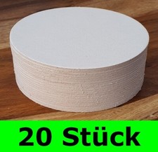 20 Bierdeckel Untersetzer rund blanko unbedru...