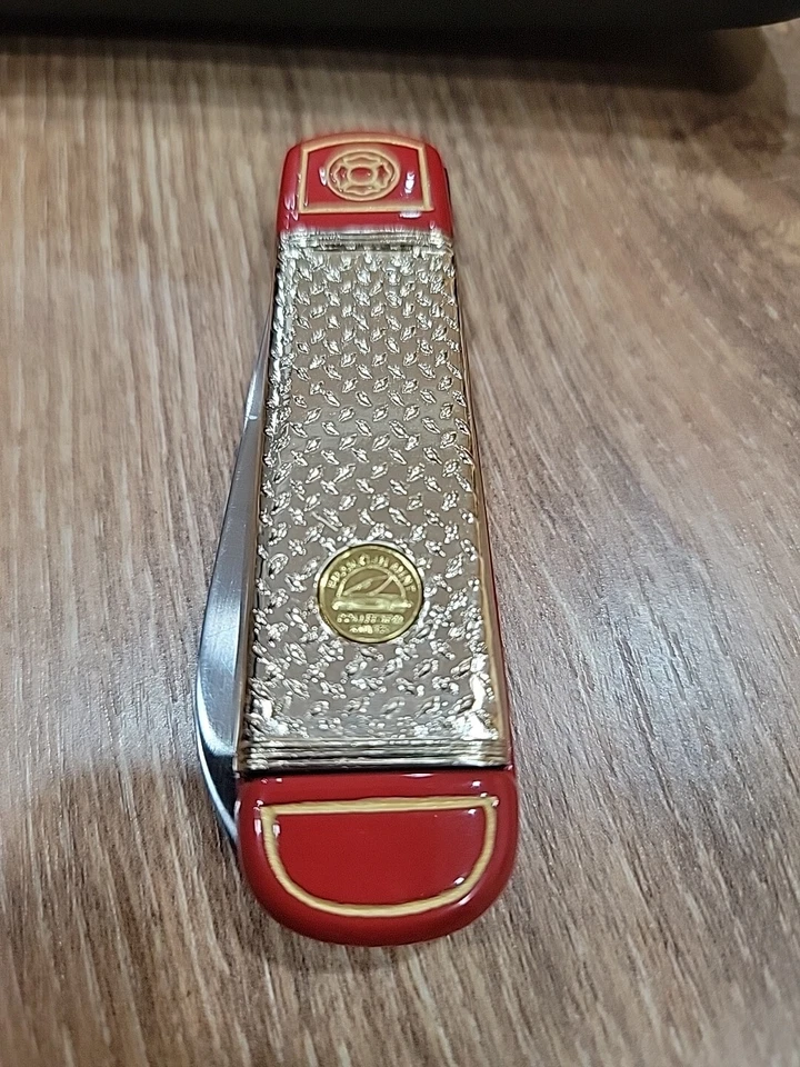 CUCHILLO FRANKLIN COMO NUEVO EN BOLSA CON CREMALLERA CUCHILLO DE COLECCIONISTA BOMBERO AMOSKEAG BOMBA Foto 4 de 4