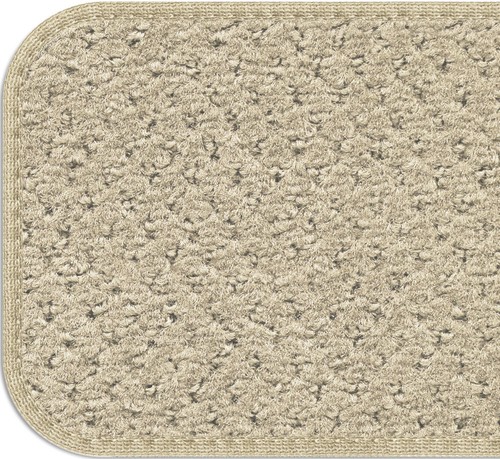Set of 15 SKID-RESISTANT Carpet Stair Treads 8"x23.5" IVORY CREAM runner rugs - Picture 2 of 3