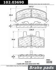 Front Disc Brake Pad for Astro, Express 1500, Express 2500+More (102.03690)
