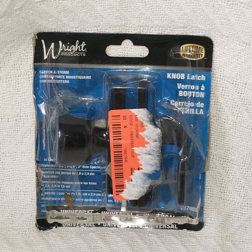 Wright Products Hampton Universal Tulip Knob Latch Black Open Package - 第 1/9 張圖片