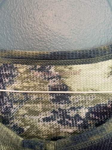 Woman Within Size 14/16 Green Tie Dye Thermal Henley - Picture 2 of 3