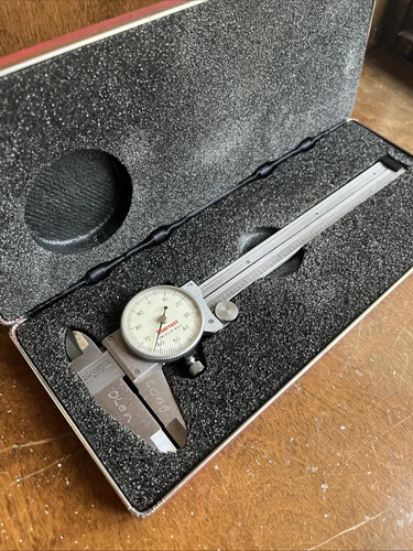 Vintage Starrett No. 120 Machinist 6” Dial Caliper Tool W/ Case L.S. Starrett Co