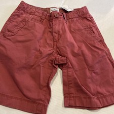 Childrens Place Boys Size 6 Light Red Shorts Fly With Button Flat Front New