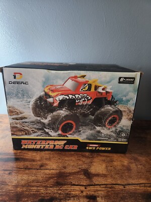 Deerc RC Monster Truck Go3086R Fire Dragon Waterproof Remote Control Car New 