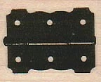 Rectangular Hinge Silhouette 1 1/4 x 1 1/2" Rubber Stamp, Mixed Media Stamp