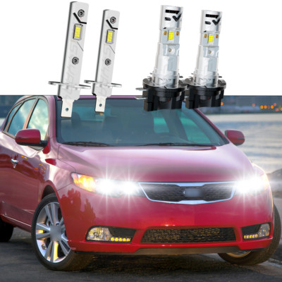 For KIA Forte 2010-2013 Combo 6000K 4pcs H1 H11B LED Headlight High Low Bulbs