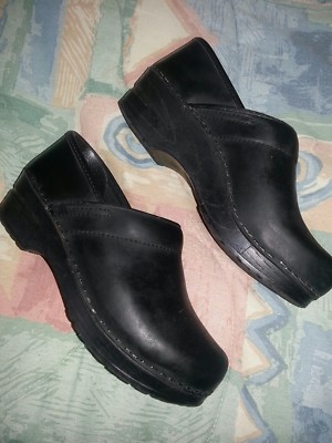 DANSKO PROFESSIONAL CLOGS Cabrio Black. Leather 36 Size 6 | eBay