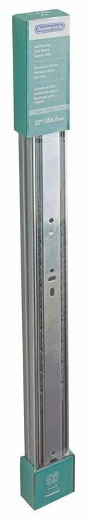 Amerock C70022NB2G Zinc Ball Bearing Side Mount Drawer Slides 22" Length