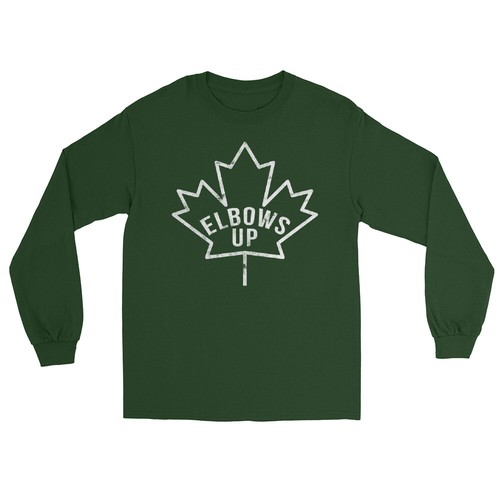 Canada Elbows Up Never 51 Long Sleeve T-Shirt, Canadian Pride Tee, Back Print - Picture 9 of 14