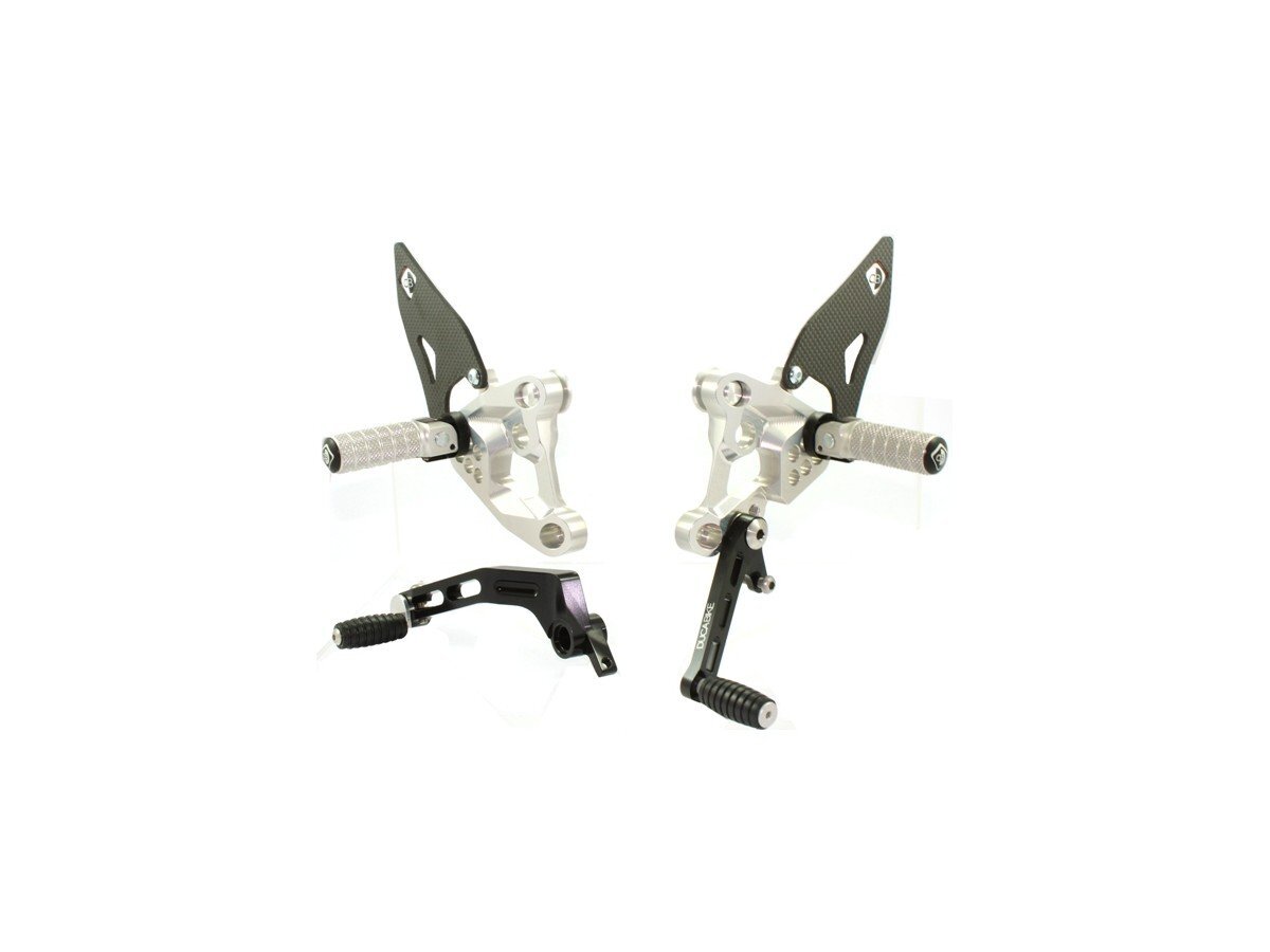 Sbk Adjustable Rearsets Silverblack Ducabike For Ducati 848 2007 > 2013 eBay
