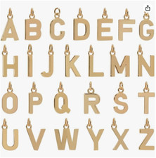 26 Pcs A-Z Initial Letter Charms DIY Bracelet Necklace Earrings Jewelry Making