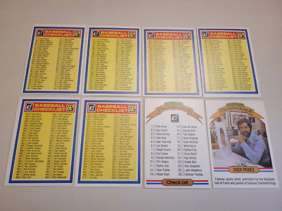 1982 Donruss Checklist - Unchecked - Use Drop Down To Select Your Card