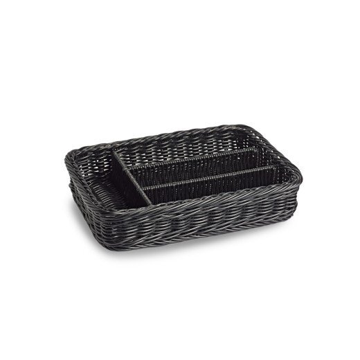 PL034 - Black plastic cutlery tray