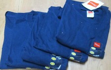 Men Pocket T-Shirt Small Hanes 10 PC Navy Color 100  Cotton Value