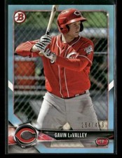2018 Bowman #BP119 Gavin LaValley Prospects Sky Blue #/499