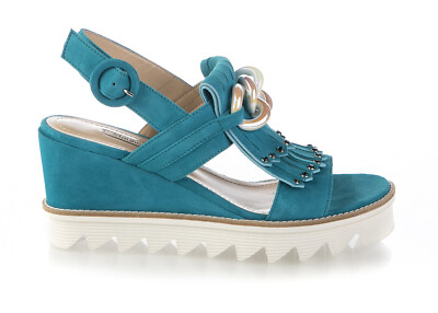 Authentic Marino Fabiani Italian Designer Sandals Sizes 5,6  Turquoise