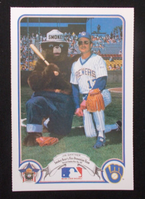 Jim Gantner Milwaukee Brewers Card #15 American League Smokey Bear Day 1987