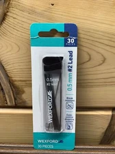 0.5mm #2 WEXFORD LEAD REFILLS NEW w/ FREE SHIPPING! 30 Pieces