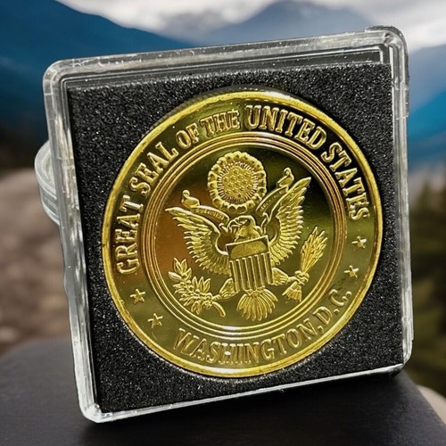 Gran moneda de desafío coleccionable coloreada sello estatal del estado de Texas EE. UU. ¡con estuche! - Imagen 3 de 11