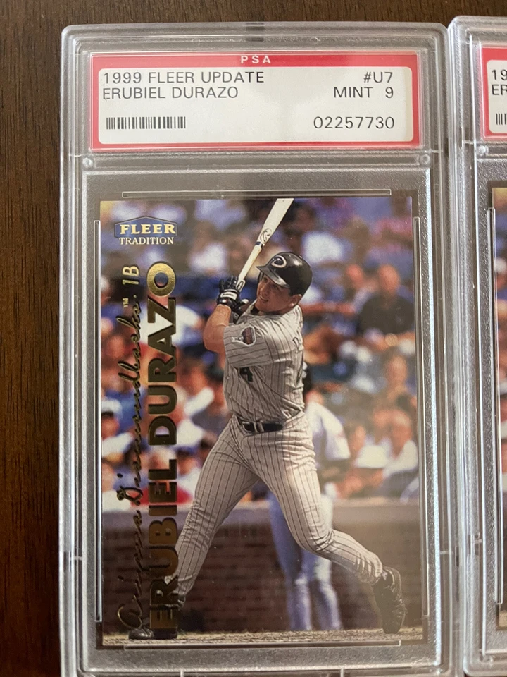 Erubiel Durazo Fleer Actualización 1999 Lote de 2 PSA 9 Foto 2 de 4