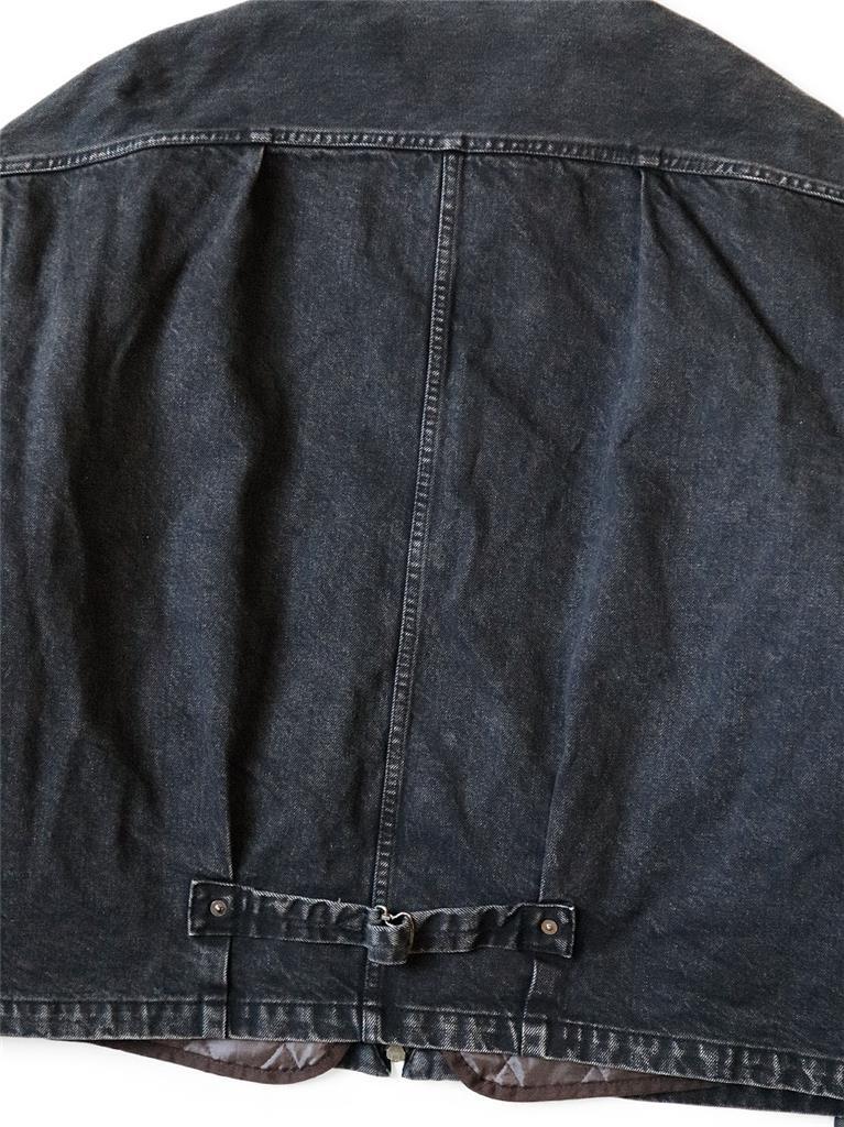 kapital 14OZ black DENIM T-BACK DRIZZLER JACKET ANARCHY kapital 14OZ black DENIM T-BACK DRIZZLER JACKET ANARCHY