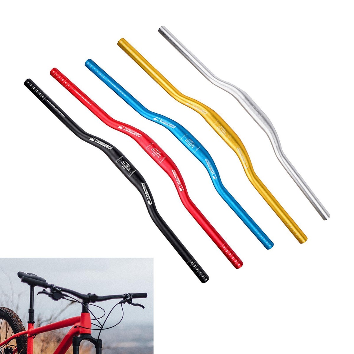 Mountain Bike Handlebar Bar Clamp Riser Bar for BMX Riding Biking