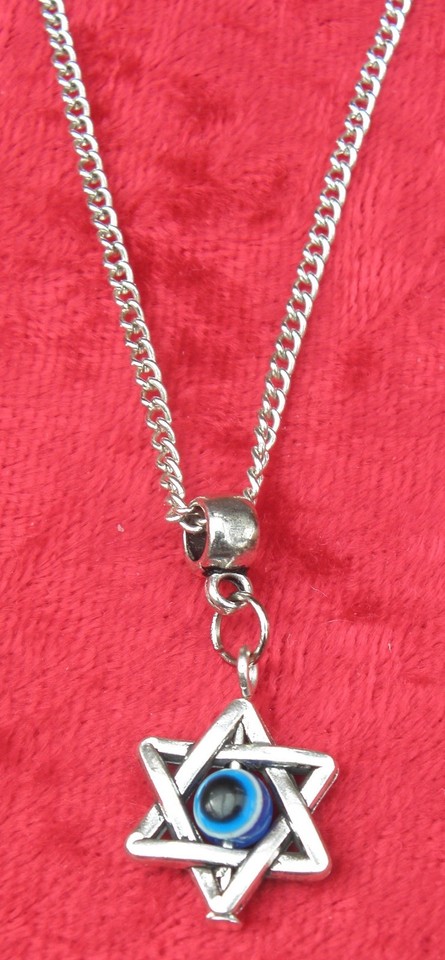 COOLSTEELANDBEYOND Collana Con Grande Stella Di David E Zirconi - Ciondolo Uomo/Donna In Acciaio Inossidabile Lucido - Catena 75cm, Pendente 5,6cm