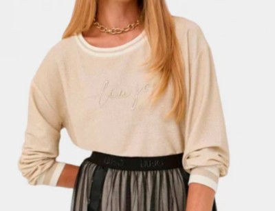 Sweat à Col Rond Liu Jo Pour Femme – Coton, Bleu, Modèle TA5168, Made In Italy