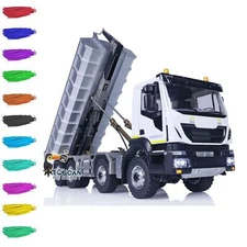 LESU 8x8 1/14 Hydraulic RC Metal Full-dump Dumper Truck Car Model Sound Light