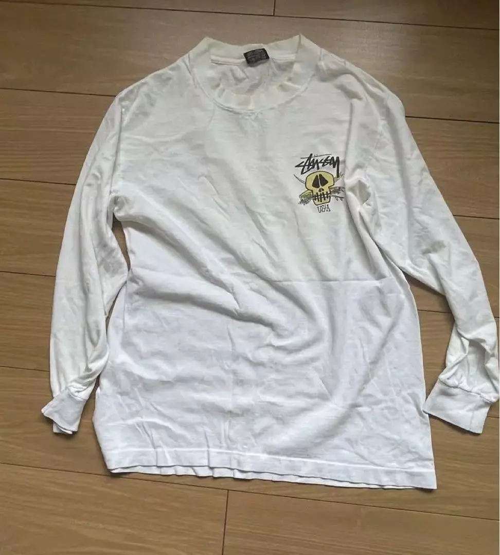 80s Old STUSSY Long Sleeve T-shirt Skull Big Logo 80s Old STUSSY Long Sleeve T-shirt Skull Big Logo