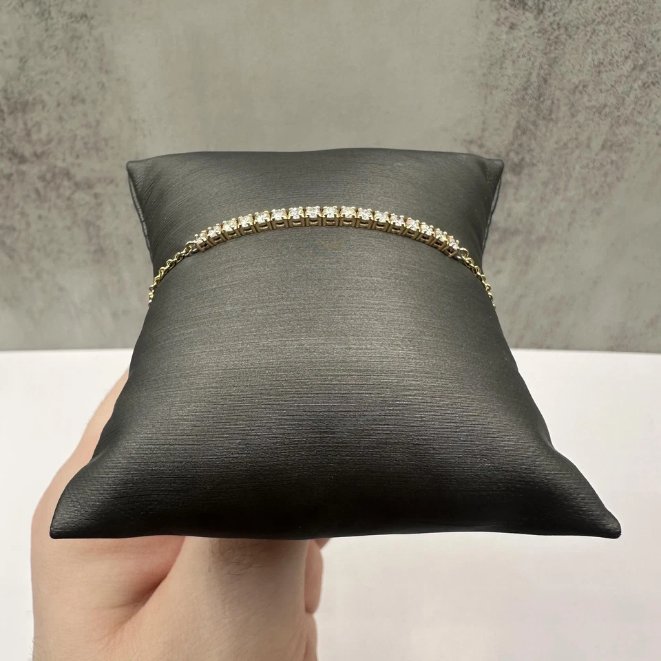 Pulseira de diamante da moda em ouro amarelo 14kt - 0,51 ctw GH SI2-I1, 7" - Imagem 2 de 4