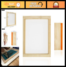 8x10 Inch Wood Silk Screen Printing Frame with 110 Mesh 4x6 Squeegee Tool