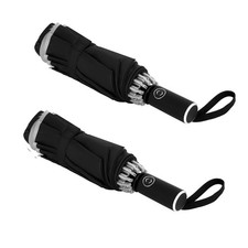 2 Pack Travel Umbrella, Windproof Automatic Inverted Small Compact for Rain a...