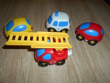 PlayBIG Flizzies: 4 Autos für Kleinkinder - Feuerwehr, Krankenwagen