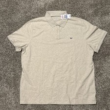 Vineyard Vines Stretch Pique Polo Shirt Mens XL Beige Hearher New 