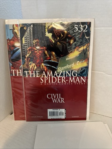 Amazing Spider-Man 530-535 And 538 Lot Civil War Spider Armor The Other Dj - Picture 4 of 8