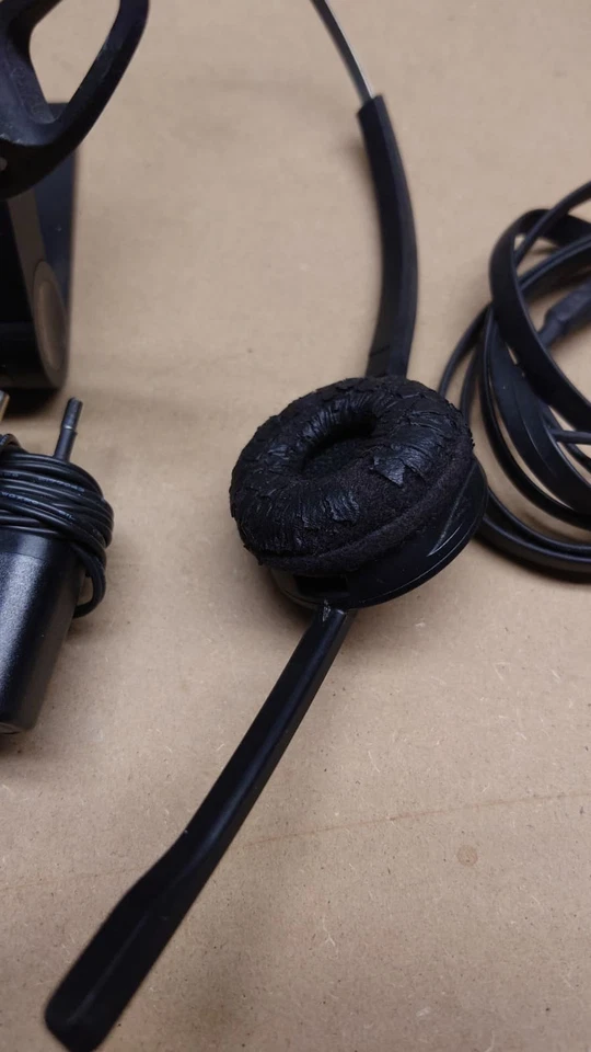 Jabra PRO 920 Schwarz Silber Kopfbügel Headset für Telefon PC DHSG DECT WHB003BS - Bild 3 von 4