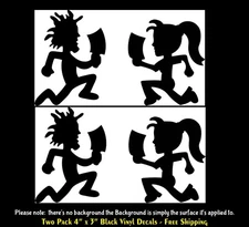 Guy & Girl Psychopathic Records 4 Hatchetman Black Decal ICP Insane Clown Posse