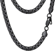 Stylish Stainless Steel Flat Link Chain Necklace for Men, 2Mm/4Mm/6Mm/8Mm. Silve