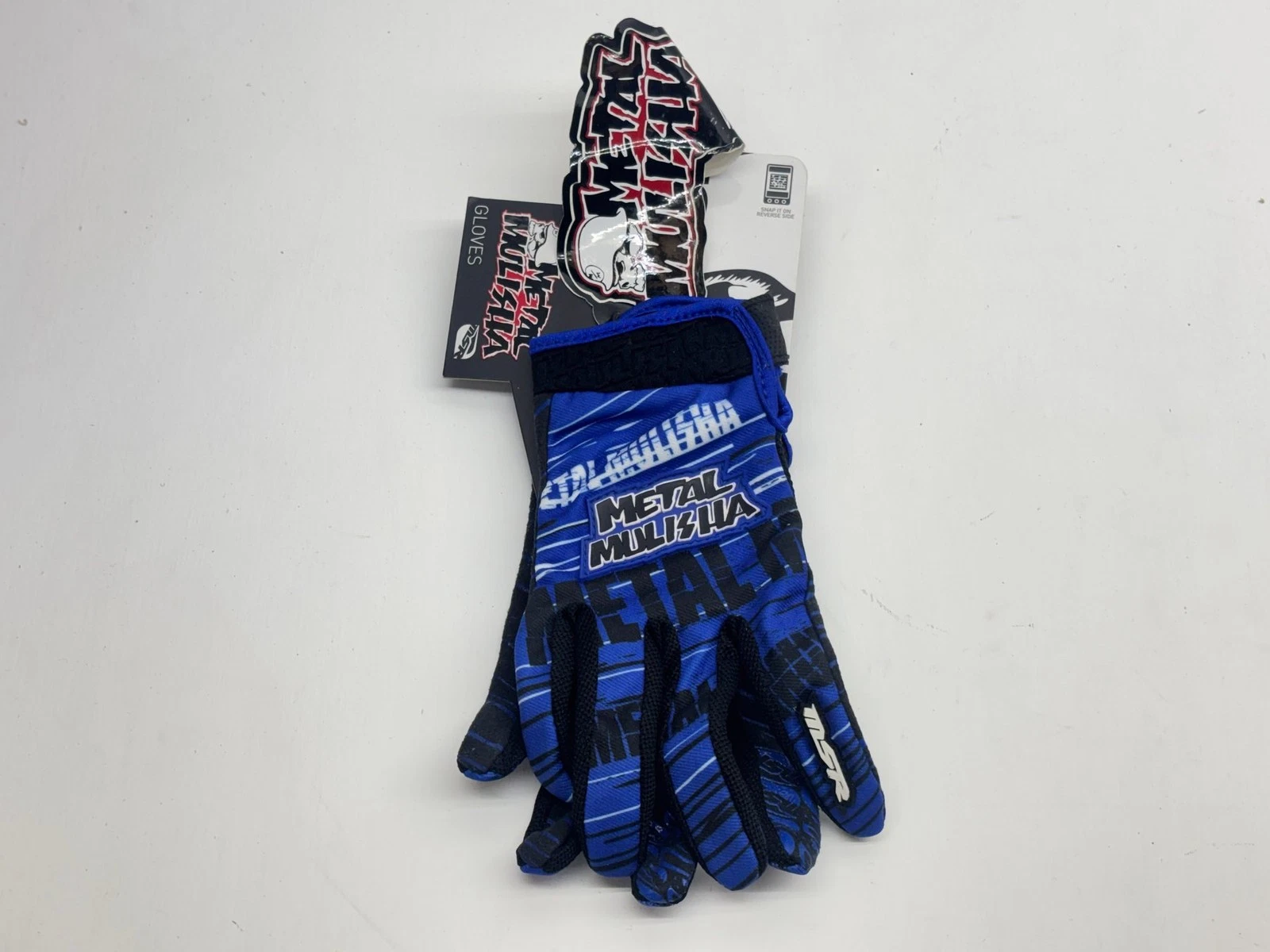 New Metal Mulisha Men's Gloves Medium Black Blue M Riding Hand Gear Protection
