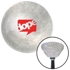 Red Dope Bubble Clear Retro Metal Flake Shift Knob W M16x1.5 Insert Shifter