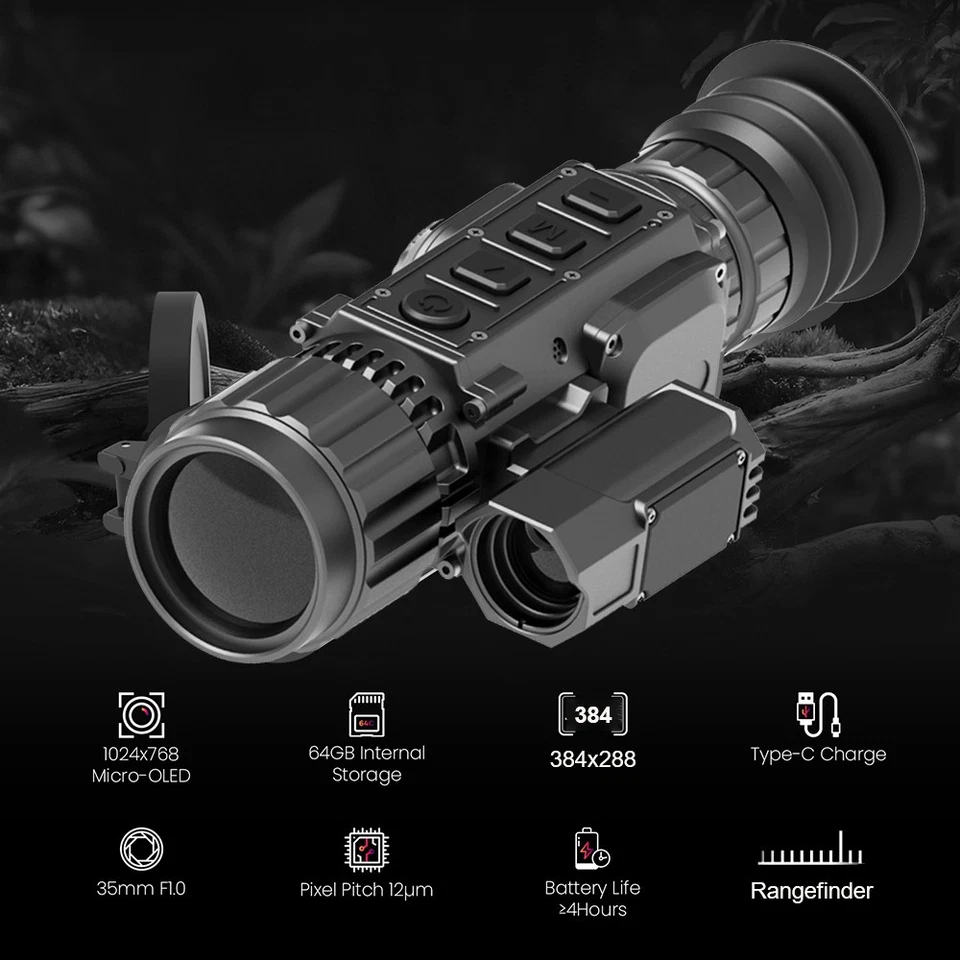 GTGUARD X350L Thermal Imaging Riflescope LRF for Hunting with 1000m Rangefinder - Image 2 of 4
