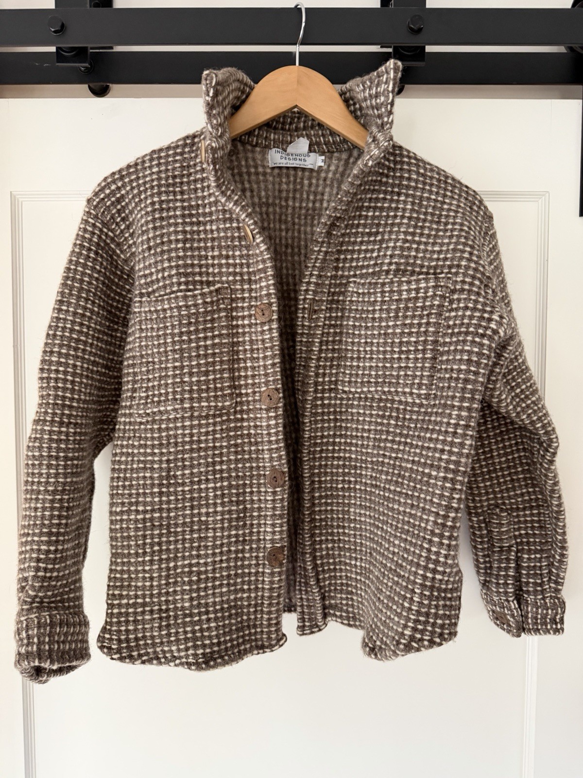 Indigenous Designs Wool Button Up Jacket / Coat i… - image 1